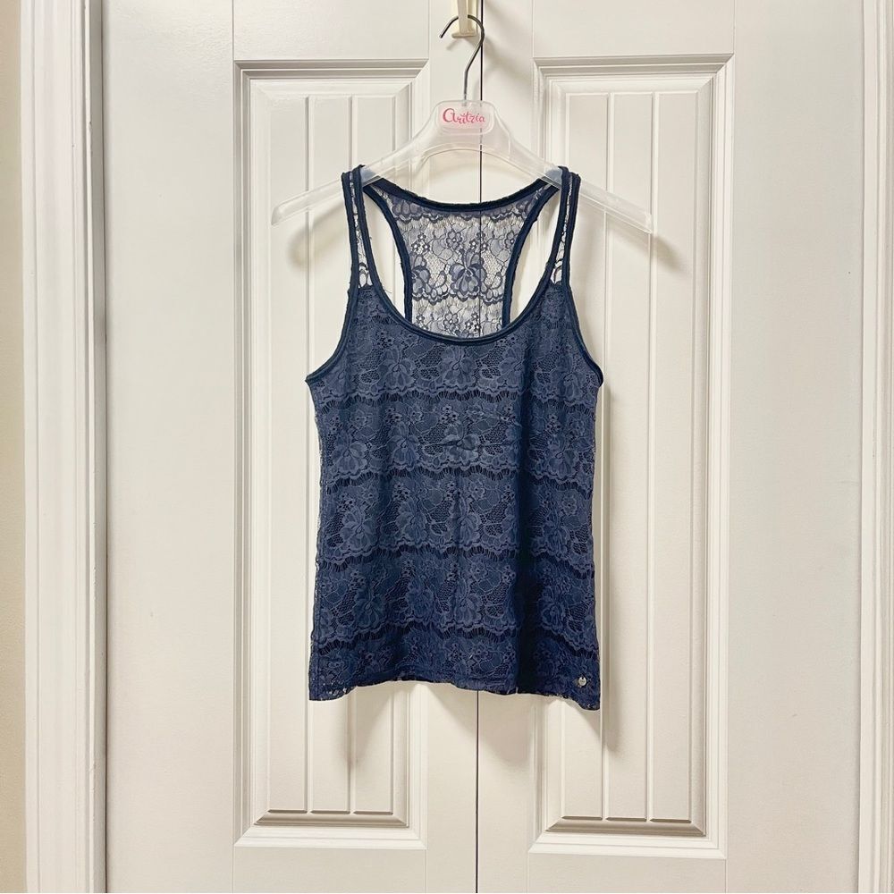 Abercrombie Vintage Y2K Navy Lace Tank - XS